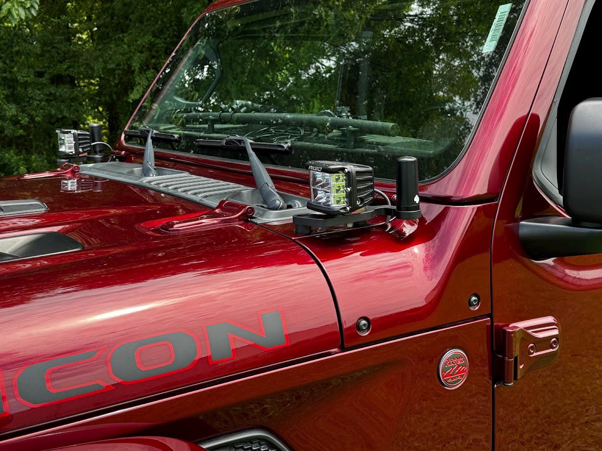 Jeep JL and JT Cowl Light Bracket Pair