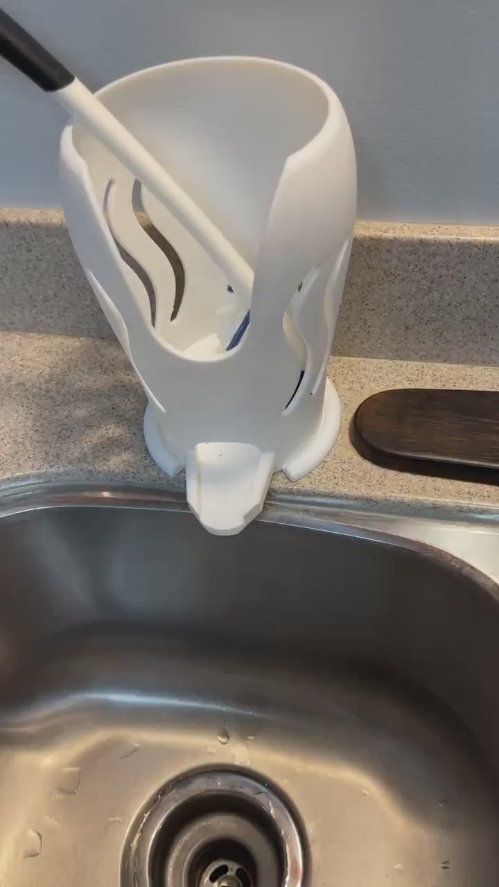 Bottle/Dish Brush Holder with Drain